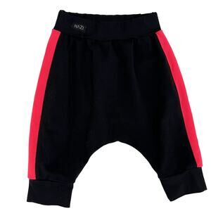 Hazi Black & Pink Stripe Harem Shorts Size 5T
